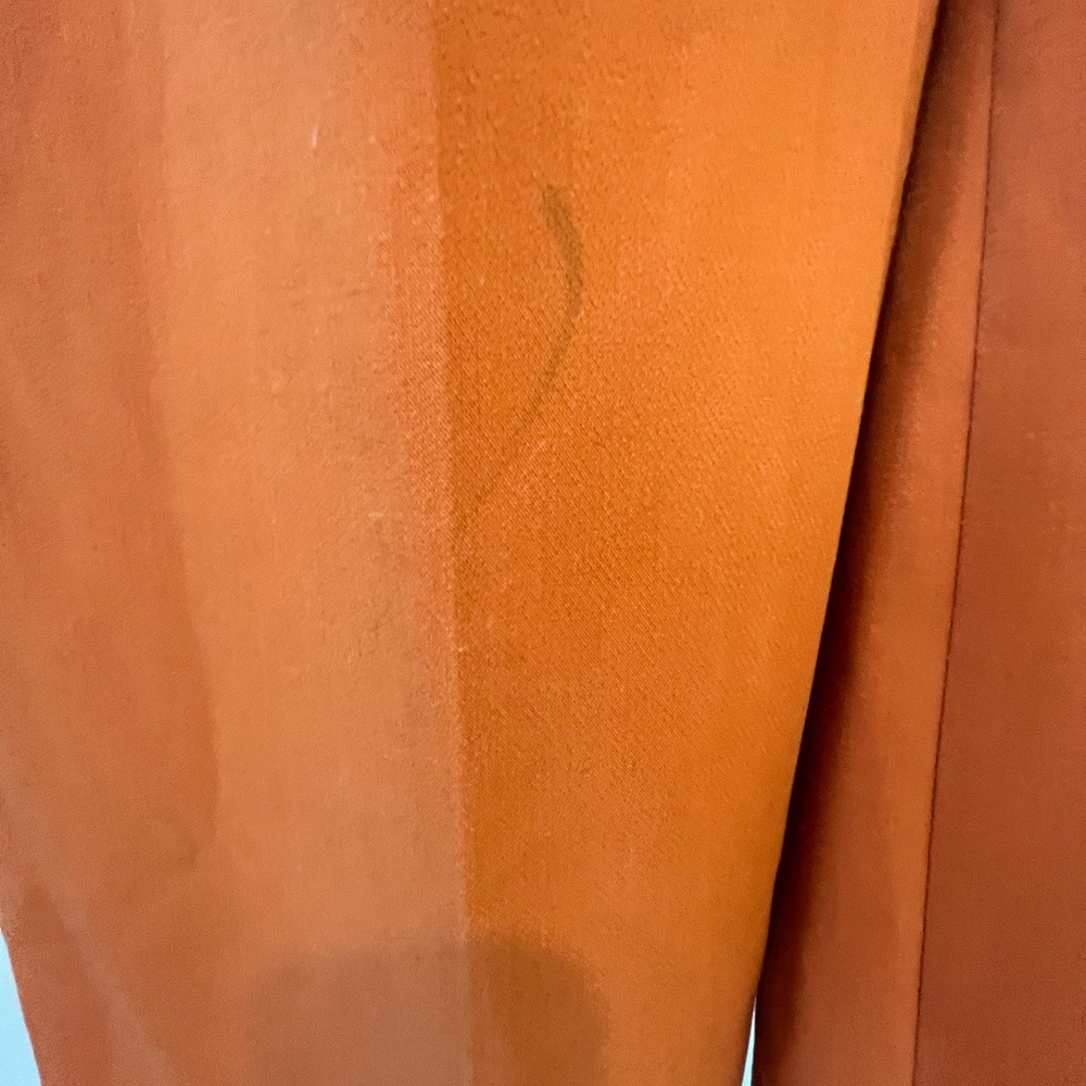 Zara Vibrant Orange Wide-Leg Pants - Picture 3 of 5
